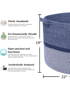 Cesta de Almacenamiento R RUNKA 56x36 cm Algodón Ecológico 2