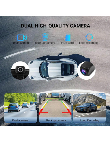 Estéreo de Coche Haudio 9.26" con Apple CarPlay y Cámara 1080P