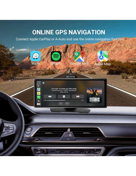 Estéreo de Coche Haudio 9.26" con Apple CarPlay y Cámara 1080P