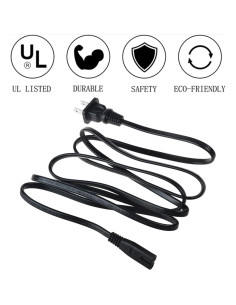 Cable de Alimentación CA 1.8m SapplySource para Panasonic DMR-EH69 2