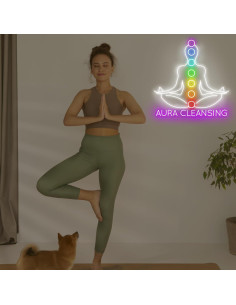 Cartel de Neón LED Mllusxg Aura de Limpieza 46x45 cm 2