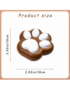 Juguete Antiestrés Patita de Gato Marrón Luckana 10x10 cm 2