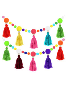 Guirnalda de Borlas Arcoíris Janinka 2 Pcs 4 Metros Decoración
