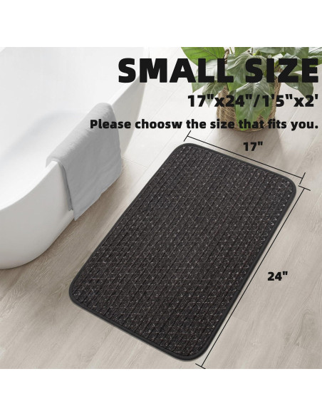 Alfombra de Baño Antideslizante AevitasX 43x61cm Negra