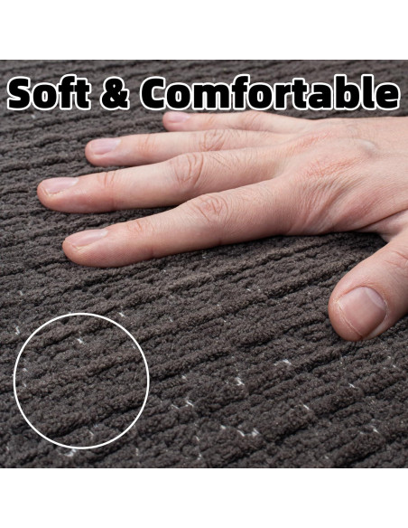 Alfombra de Baño Antideslizante AevitasX 43x61cm Negra