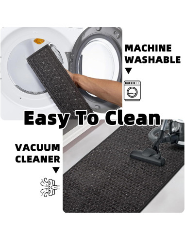 Alfombra de Baño Antideslizante AevitasX 43x61cm Negra