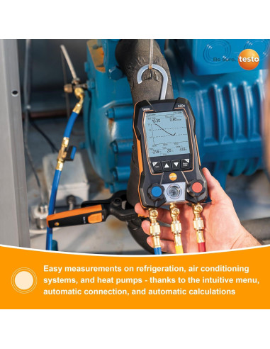 Kit de Manómetros Digitales Testo 550s con 2 Termómetros y 3 Mangueras