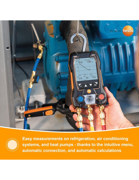 Kit de Manómetros Digitales Testo 550s con 2 Termómetros y 3 Mangueras