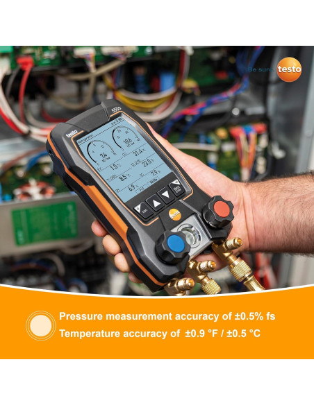 Kit de Manómetros Digitales Testo 550s con 2 Termómetros y 3 Mangueras