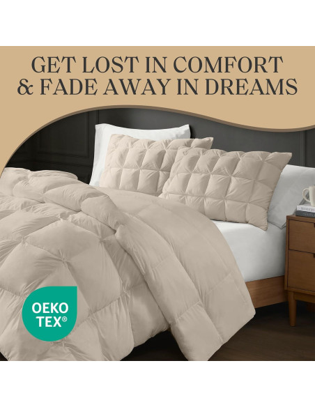 Funda de Almohada Estándar Madison Park Stay Puffed Beige