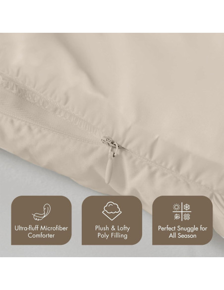 Funda de Almohada Estándar Madison Park Stay Puffed Beige