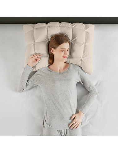 Funda de Almohada Estándar Madison Park Stay Puffed Beige