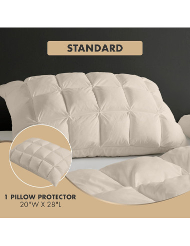 Funda de Almohada Estándar Madison Park Stay Puffed Beige