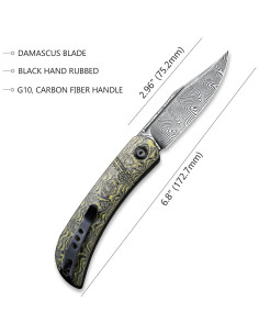 Cuchillo Plegable CIVIVI Appalachian Drifter Damasco 7.5 cm 2