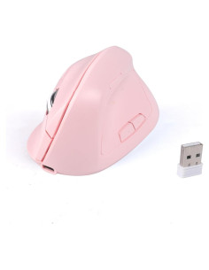 Ratón Vertical Ergonómico Inalámbrico Bluetooth Dtobhars 1600 DPI Rosa