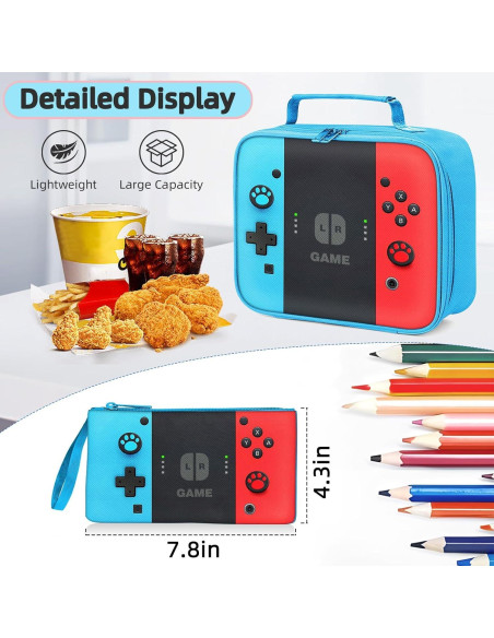 Set de 3 Mochilas Gamer para Niños con Almuerzo - 43 cm