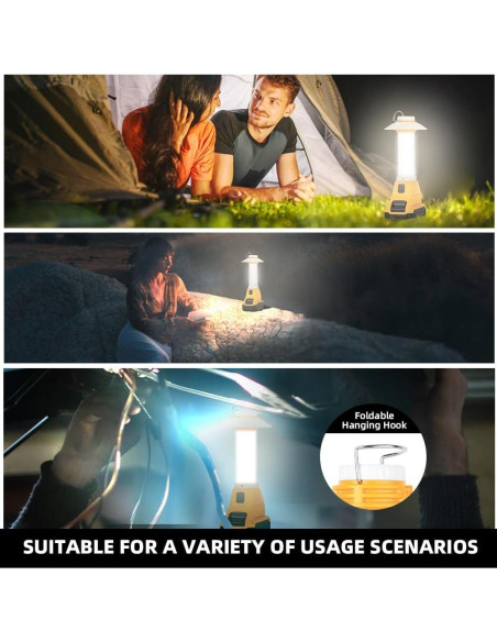 Linterna 800LM Weixblixian Compatible Batería Dewalt 20V Max