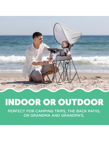 Silla Alta Portátil Baby Delight Ve Conmigo Deluxe Gris