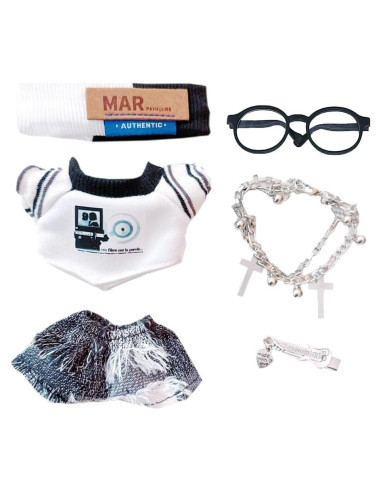 Ropa de Muñeca de Peluche 10-15cm niannyyhouse Conjunto 6 Piezas