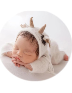 Capa de Vaca Tejida para Recién Nacido Zeroest - Accesorio Fotografía 2