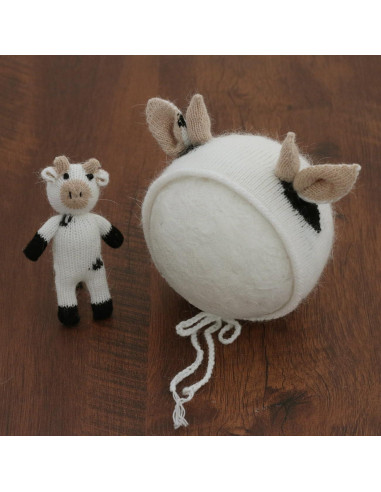 Capa de Vaca Tejida para Recién Nacido Zeroest - Accesorio Fotografía