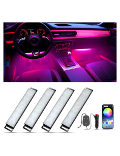 Luces LED RGB para Interior de Automóvil Honalia, Control APP
