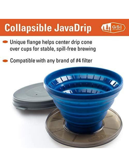 Cafetera de Goteo GSI Outdoors Java Drip Colapsable Azul