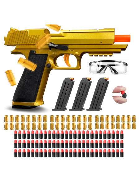 Pistola de Juguete LBDREXZ con Balas Blandas EVA - Oro