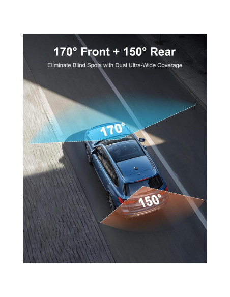 Cámara de tablero dual 4K+1080P CamNim con GPS y WiFi Cámara de tablero dual 4K+1080P CamNim con GPS y WiFi