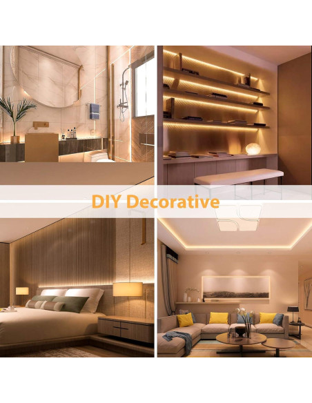 Tira de Luz LED COB 5M Lamomo Blanca Cálida Regulable con Control Remoto Tira de Luz LED COB 5M Lamomo Blanca Cálida Regulable con Control Remoto