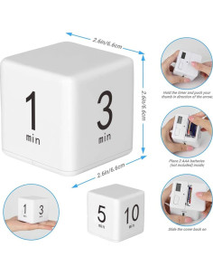 Temporizador Digital de Cocina Cube Genérico 1-3-5-10 Minutos 2