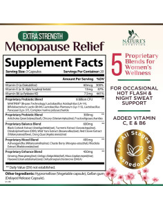 Suplemento Menopausia Nature's Nutrition 60 Cápsulas Cohosh Negro 2