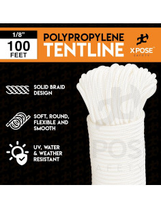 Cuerda de Nylon 30.48 m Xpose Safety Blanca Reflectante 2
