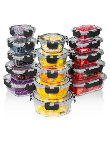 Contenedores de Almacenamiento de Vidrio Razab 30 PC - A prueba de Aire