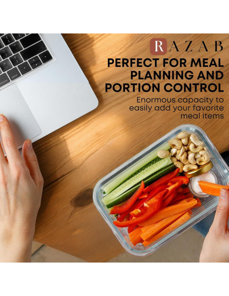 Contenedores de Almacenamiento de Vidrio Razab 30 PC - A prueba de Aire