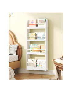 Estantería Infantil CHOEZON 4 Niveles Montada en Pared Blanca