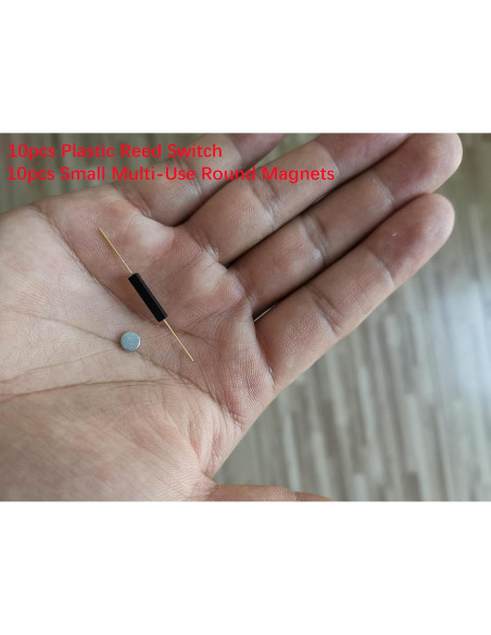 10 Interruptores Reed Gebildet N/O 14mm x 2.5mm con Imán