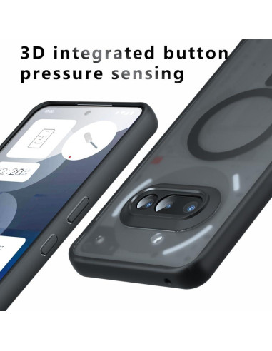 Funda Kukoufey para Nothing Phone 2A Plus - Anti-shock MagSafe Negra