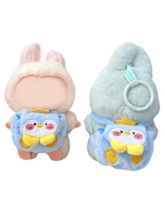 Mochila Pingüino Azul para Muñeca Labubu 17cm - Atuendo Coleccionable
