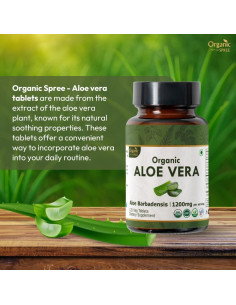 Tabletas de Aloe Vera Orgánico 120 Unidades - Organic Spree 2