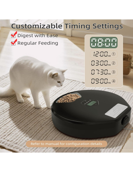 Dispensador Automático de Comida ITSCUTE para Mascotas 5 Comidas