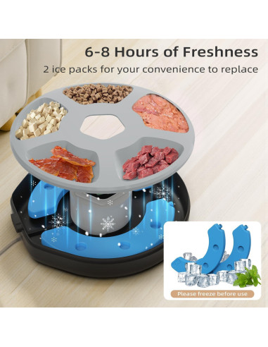 Dispensador Automático de Comida ITSCUTE para Mascotas 5 Comidas