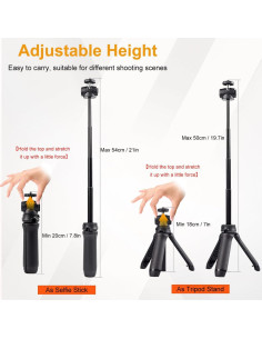 Trípode Mini Extensible Chaobo para DJI Osmo Pocket 3 y GoPro 2