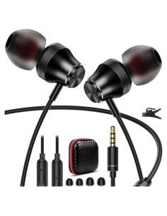 Auriculares In-Ear TOPAUX 3.5mm con Micrófono y Aislamiento