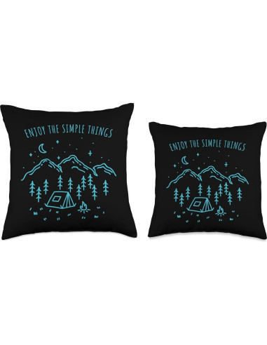 Cojín de Camping Minimalista Frases Simples 40x40 cm