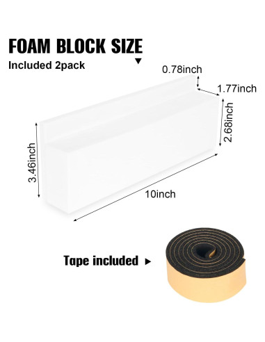 Bloque de Espuma Aislante NEAGLORY 2 Paquete para Aire Acondicionado U