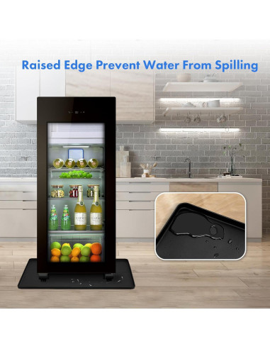 Alfombrilla de Silicona Negra para Mini Nevera 60x50cm