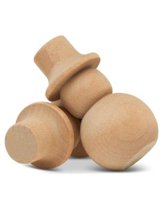 Muñecos de Nieve de Madera Woodpeckers 5.4 cm - Paquete de 12