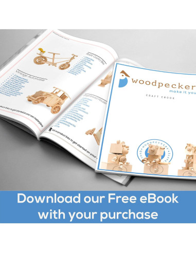 Muñecos de Nieve de Madera Woodpeckers 5.4 cm - Paquete de 12