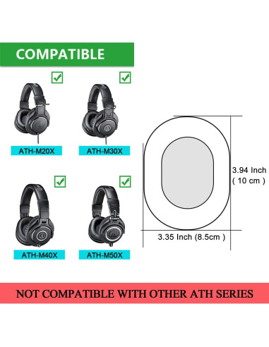 Almohadillas de Reemplazo Audio-Technica y Sony - Cuero y Espuma